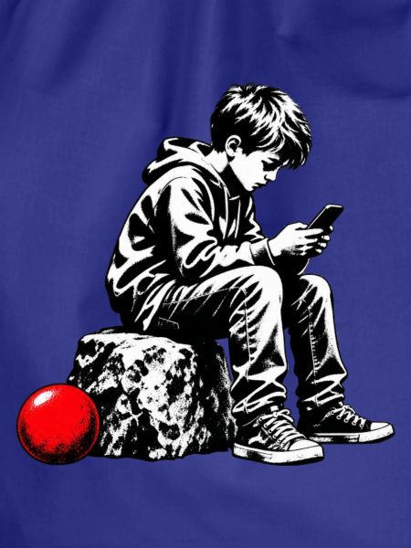 Schwarzweiß Jugend am Handy