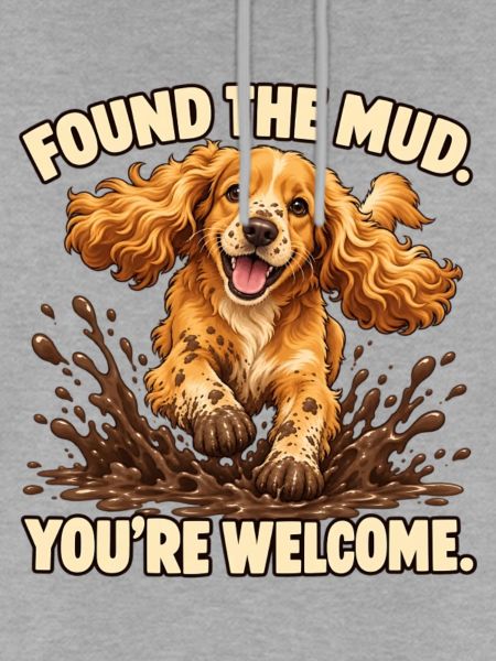 Cocker Spaniel fand den Schlamm