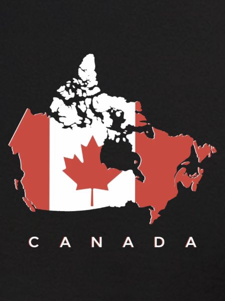 Silhouette du Canada avec feuille d’érable