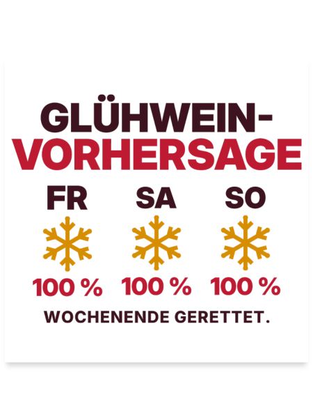 Glühwein-Vorhersage Wochenende
