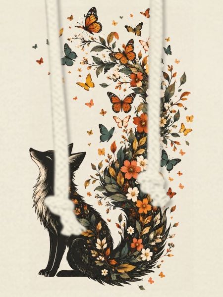 Blütenfuchs mit Schmetterlingsschweif