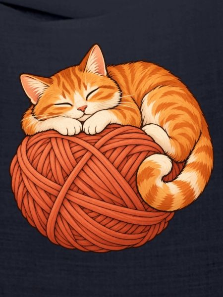 Katze mit Garn