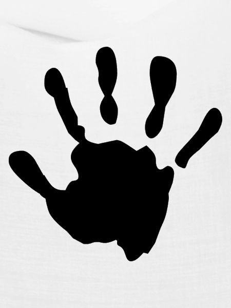 Baby im Bauch Handabdruck
