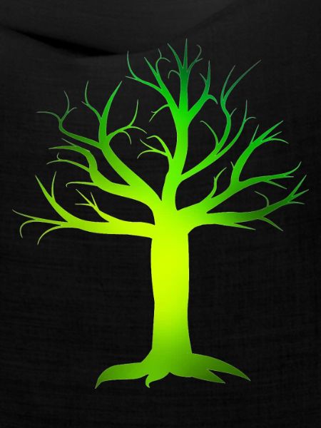 Neonbaum Gradientgrafik