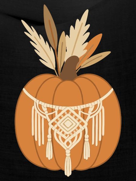 Boho Pumpkin – Makramee Kürbis Herbst Design