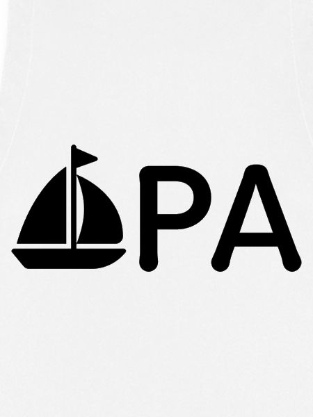 Opa mit Segelboot – Schwarz