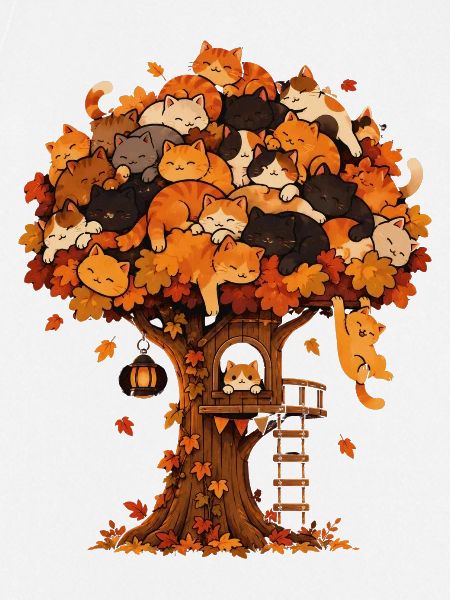 Katzenbaum Herbsttraum