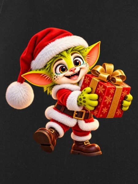 Wenuma mit Weihnachtsgeschenk