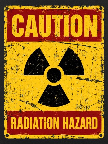 Strahlenwarnschild Radioaktiv - Nuklear - Caution