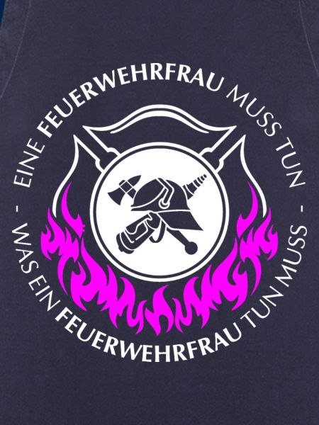 Eine Feuerwehrfrau muss tun hell