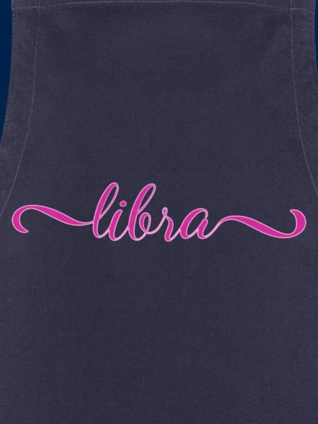 Libra Pink Script Zodiak Design