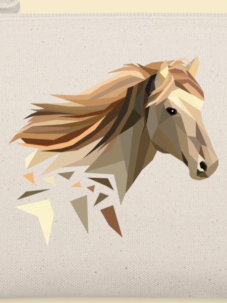 Pferd geometrisch low poly