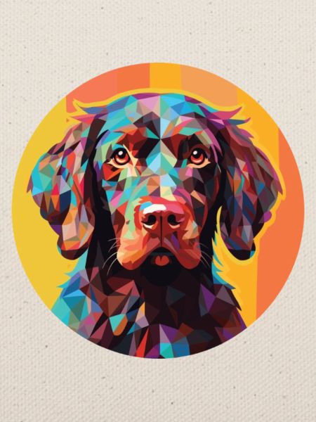 Pudelpointer Hunderasse Aquarell Illustration