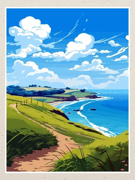 Coromandel-Halbinsel Neuseeland Reiseposter