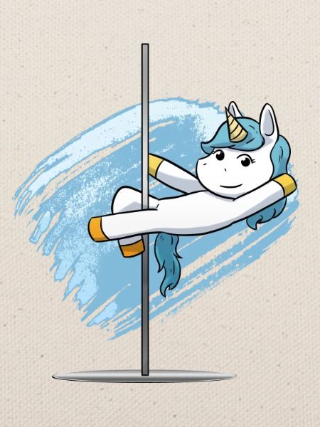 Einhorn Poledancing Pole Dancing Dancer