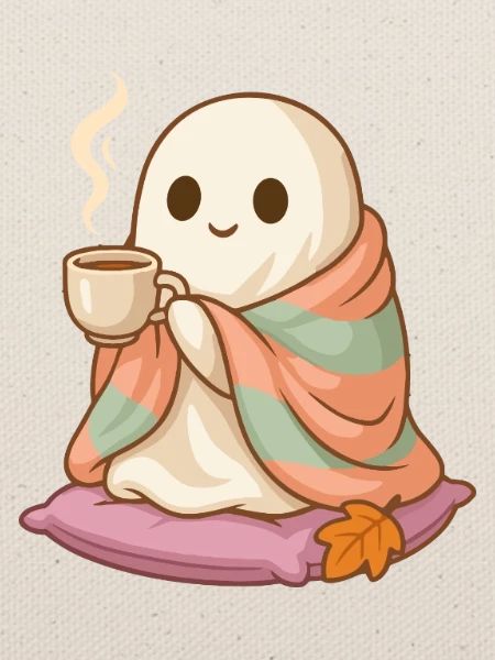 Süßes Cozy Geist Halloween Design