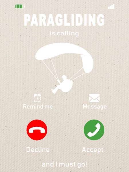Paragliding is calling