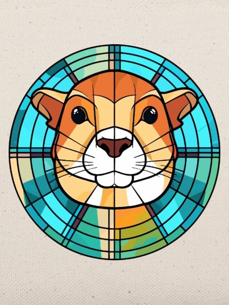 Gopher bunte Aquarell-Tier-Haustier-Illustration