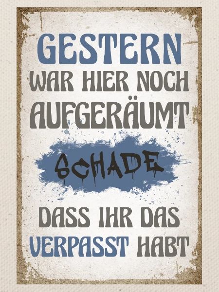 Gestern war hier noch aufgeräumt