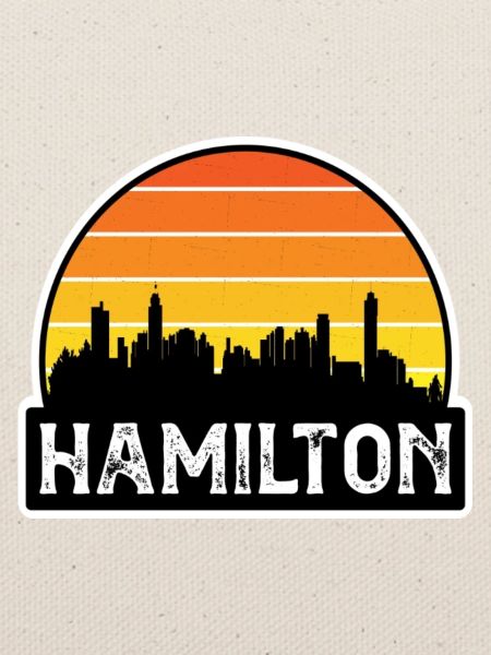 Hamilton Canada Flag Skyline Reisesouvenir