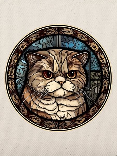 Scottish Fold Katzenrasse Aquarellglas