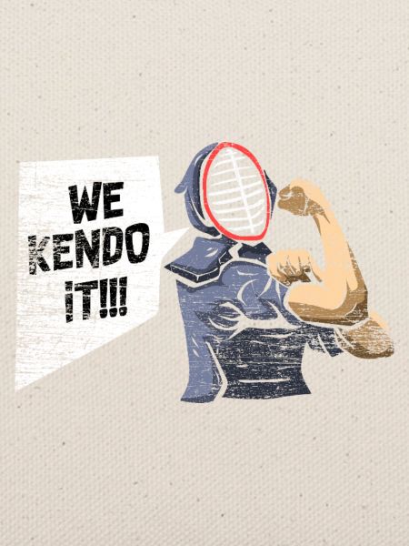 Disziplinierter Kendo Schwertkampf