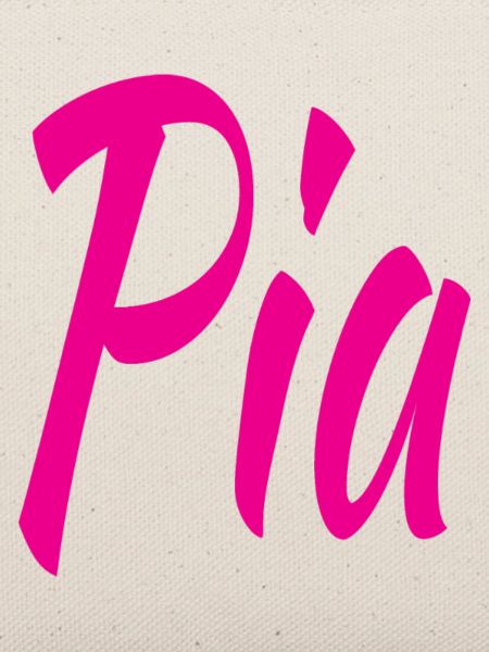 Pia Neon Script auf Schwarz