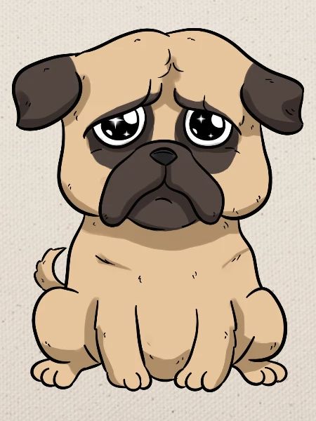 Trauriger Mops