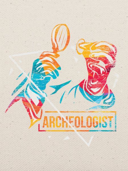 Wissbegieriger Archäologe Feldarbeit