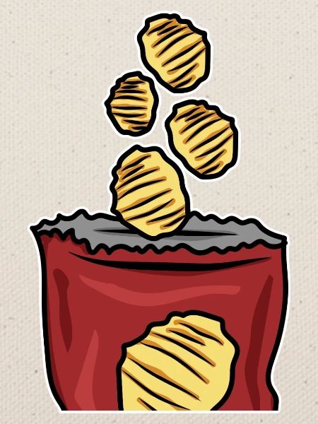Knallige Britische Chips Pubabend