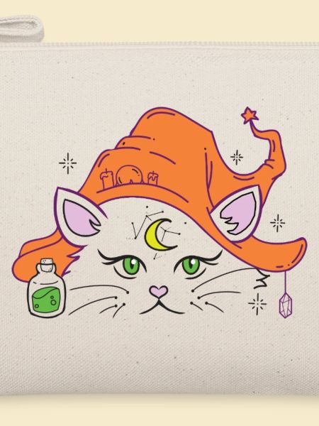 Halloweenkatze Hexenhut