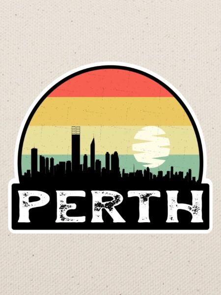 Perth Australien Flagge Skyline Reise-Souvenir