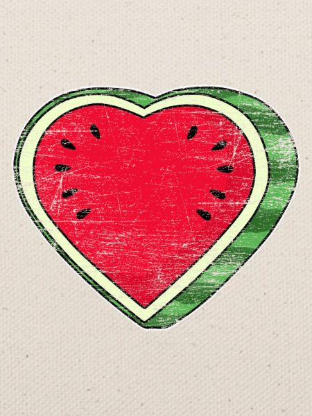 Erfrischende Wassermelone Herzform