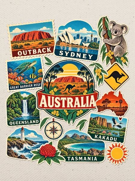 Australien Reisesticker