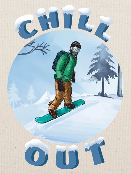 Snowboarder Chill Circle