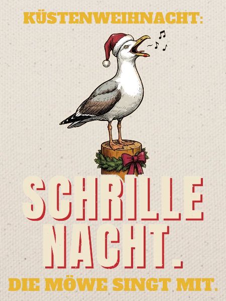 Schrille Nacht mit Möwe