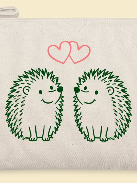 Herzchen-Igel Duo Liebesillustration