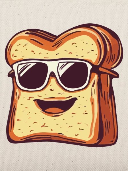Lachender Toast mit Sonnenbrille