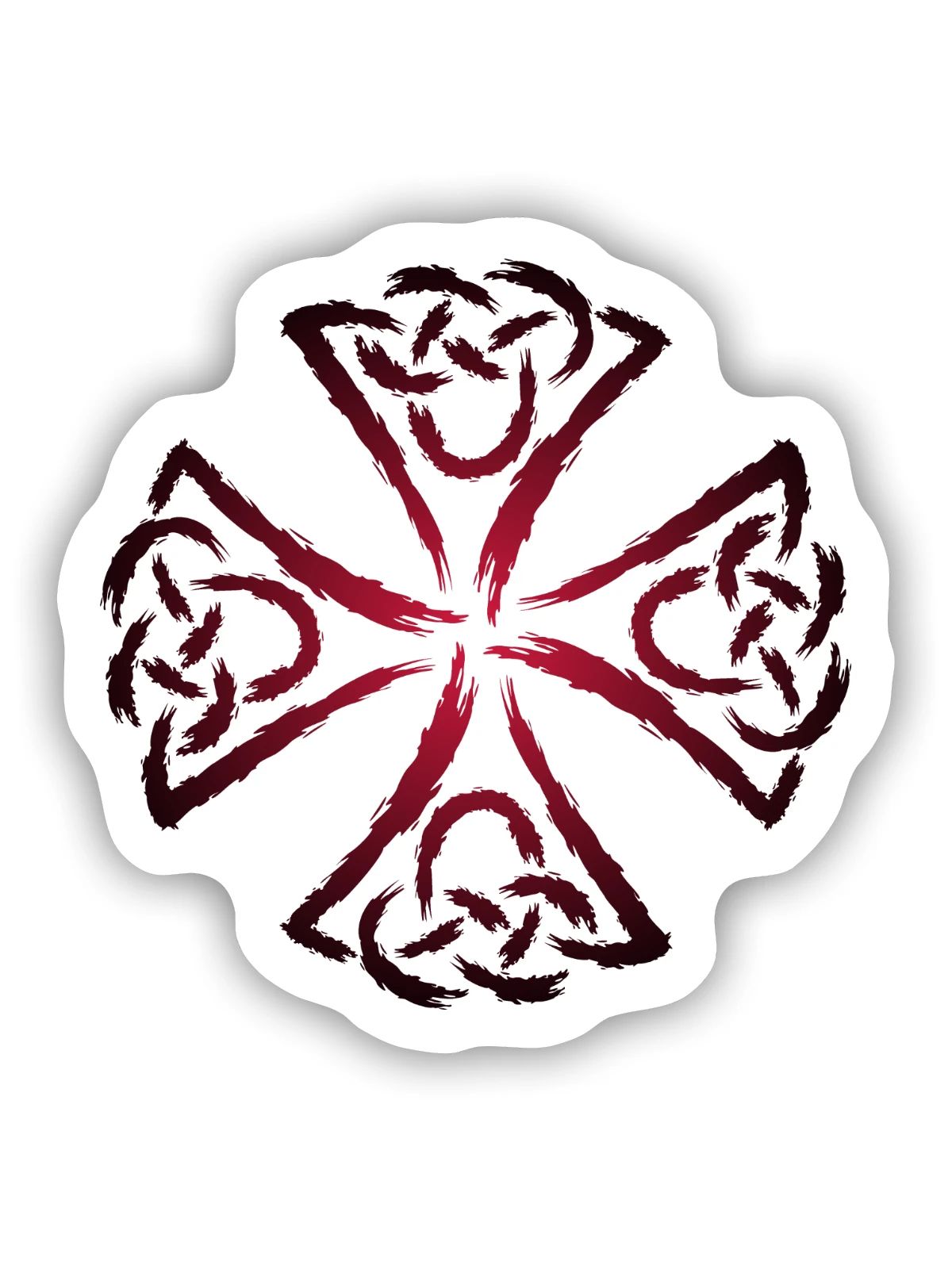 Keltische Symbole Stärke Mut - Sticker Größe S (10 x 10 cm) - Mattweiß - Vorne