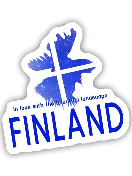 Finland Suomi - Sticker Größe S (10 x 10 cm) - Mattweiß - Vorne