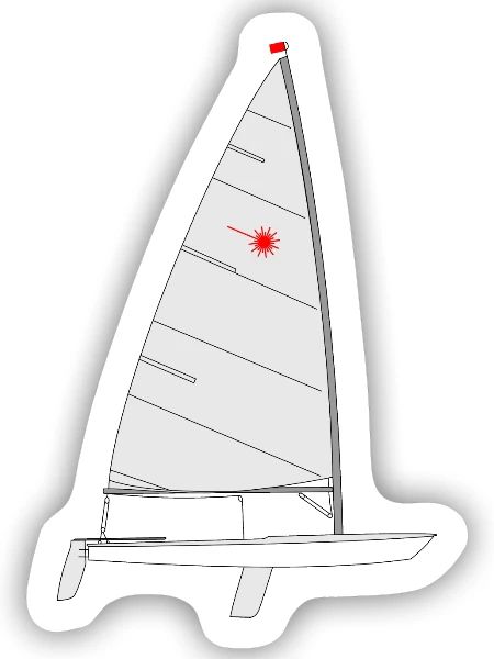 Laser Riss - Sticker Größe S (10 x 10 cm) - Mattweiß - Vorne