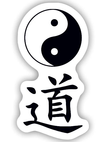 tao dao - Sticker Größe S (10 x 10 cm) - Mattweiß - Vorne