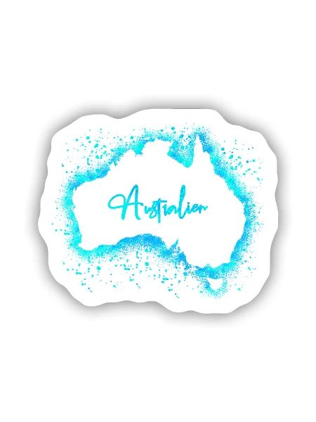 Australien - Sticker Größe S (10 x 10 cm) - Mattweiß - Vorne