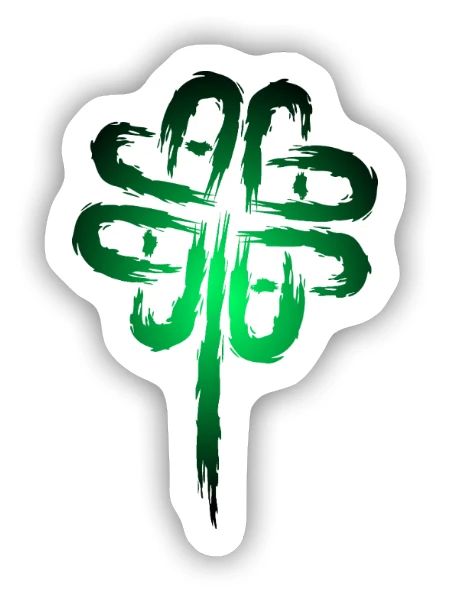 Kleeblatt Symbol Keltische Symbole - Sticker Größe S (10 x 10 cm) - Mattweiß - Vorne