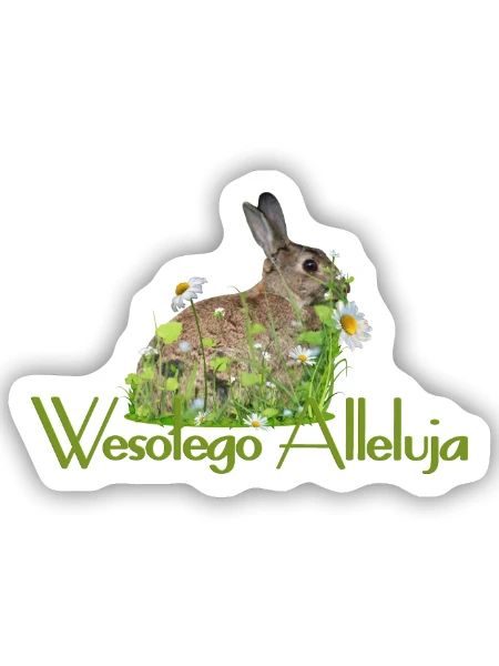 Frohe Ostern - Sticker Größe S (10 x 10 cm) - Mattweiß - Vorne
