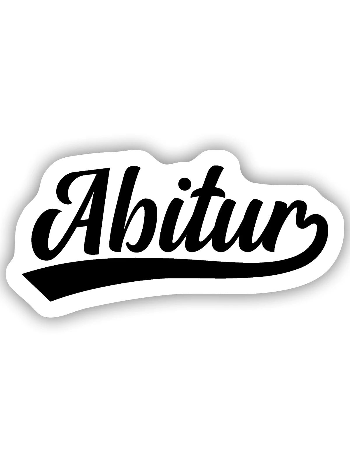 Abitur Abi - Sticker Größe S (10 x 10 cm) - Mattweiß - Vorne