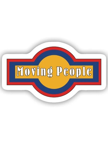 moving people - Sticker Größe S (10 x 10 cm) - Mattweiß - Vorne
