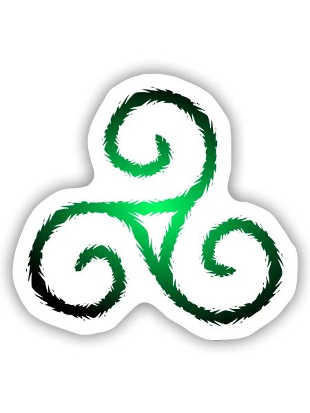 Keltisches Symbol Triskele Dreierspirale - Sticker Größe S (10 x 10 cm) - Mattweiß - Vorne