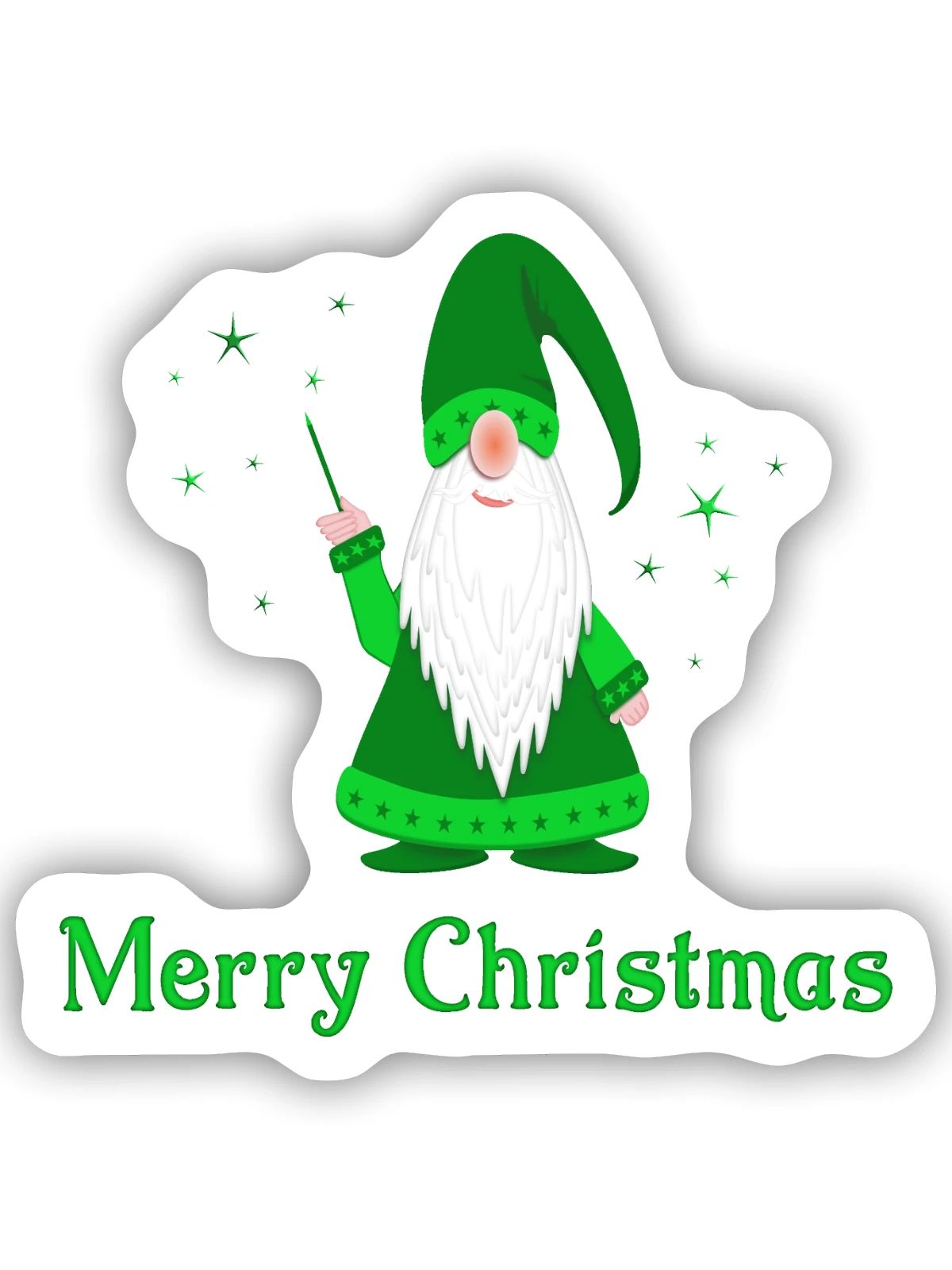 merry christmas - Sticker Größe S (10 x 10 cm) - Mattweiß - Vorne