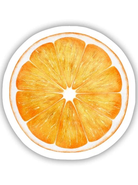 Orange Orangen - Sticker Größe S (10 x 10 cm) - Mattweiß - Vorne